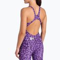 Women's one-piece swimsuit arena Powerskin ST Next LE Open Back leopard skin violet 5