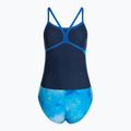 Women's one-piece swimsuit arena Tie-Dye Challenge Back Allover blue multi/royal 3