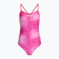 Women's one-piece swimsuit arena Tie-Dye Challenge Back Allover shocking pink multi/shocking pink