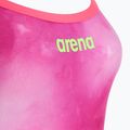 Women's one-piece swimsuit arena Tie-Dye Challenge Back Allover shocking pink multi/shocking pink 3