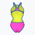 Women's one-piece swimsuit arena One Biglogo One Piece shocking pink/blue river 2
