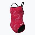 Women's one-piece swimsuit arena Fireflow Challenge Back black/team red 4