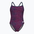 Women's one-piece swimsuit arena Snake Skin Challenge navy/team redwhiteblue