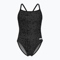 Women's one-piece swimsuit arena Snake Skin Challenge black/team black