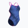 Women's one-piece swimsuit arena Arch Lace Back multi blue/navy/shocking pink 3