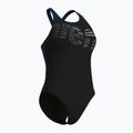 Women's one-piece swimsuit arena Flowing V Back black/navy 3