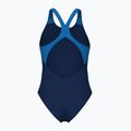 Women's one-piece swimsuit arena Flowing V Back navy/turquoise 2