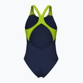 Women's one-piece swimsuit arena Blast V Back navy/artic lime 2
