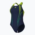 Women's one-piece swimsuit arena Blast V Back navy/artic lime 4