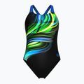 Women's one-piece swimsuit arena Bloom Swim Pro Back Lb multi black/black/blue china