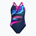 Women's one-piece swimsuit arena Bloom Swim Pro Back Lb multi navy/navy/shocking pink