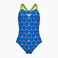 Children's one-piece swimsuit arena Multiple Dot Swim Pro Back multi blue/artic lime