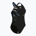 Women's one-piece swimsuit arena Graphic V Back black/navy 3