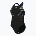Women's one-piece swimsuit arena Graphic V Back black/navy 4