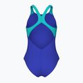 Children's one-piece swimsuit arena Graphic V Back indaco/water 2