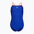Children's one-piece swimsuit arena Light Drop Solid neon blue/team orange/team orange