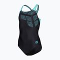 Children's one-piece swimsuit arena Kikko Swim Pro Back black/water 3