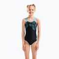 Children's one-piece swimsuit arena Kikko Swim Pro Back black/water 5