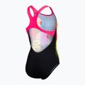 Children's one-piece swimsuit arena Dots Swim Pro Back black multi/black/shocking pink 4