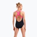 Children's one-piece swimsuit arena Dots Swim Pro Back black multi/black/shocking pink 7