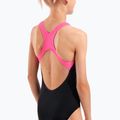 Children's one-piece swimsuit arena Dots Swim Pro Back black multi/black/shocking pink 9