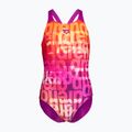 Children's one-piece swimsuit arena Multi Colours V Back pink multi/very fuchsia