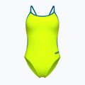 Ladies' one-piece swimsuit Arena Lace Back Solid artic lime/blue cosmo