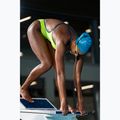 Ladies' one-piece swimsuit Arena Lace Back Solid artic lime/blue cosmo 10