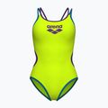 Ladies' one-piece swimsuit arena One Double Cross Back One Piece artic lime/plum/blue cosmo