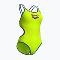 Ladies' one-piece swimsuit arena One Double Cross Back One Piece artic lime/plum/blue cosmo 4