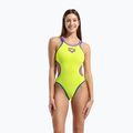 Ladies' one-piece swimsuit arena One Double Cross Back One Piece artic lime/plum/blue cosmo 5