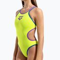 Ladies' one-piece swimsuit arena One Double Cross Back One Piece artic lime/plum/blue cosmo 8