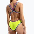 Ladies' one-piece swimsuit arena One Double Cross Back One Piece artic lime/plum/blue cosmo 9