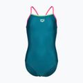 Children's one-piece swimsuit arena Light Drop Solid deep teel/shocking pink/verbena