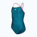 Children's one-piece swimsuit arena Light Drop Solid deep teel/shocking pink/verbena 3