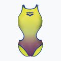 Ladies' one-piece swimsuit arena One Shaded Print Tech One Back artic lime violetta multi/neon blue