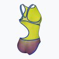 Ladies' one-piece swimsuit arena One Shaded Print Tech One Back artic lime violetta multi/neon blue 4