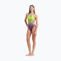 Ladies' one-piece swimsuit arena One Shaded Print Tech One Back artic lime violetta multi/neon blue 6