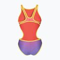 Ladies' one-piece swimsuit arena One Shaded Print Tech One Back bright coral royal multi/soft green 2