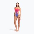 Ladies' one-piece swimsuit arena One Shaded Print Tech One Back bright coral royal multi/soft green 6