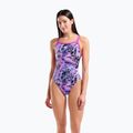 Ladies' one-piece swimsuit arena Earth View Xcriss Cross pink multi/very fuchsia