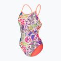 Ladies' one-piece swimsuit arena Painting Lace Back multi/bright coral 3