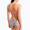 Ladies' one-piece swimsuit arena Painting Lace Back multi/bright coral 9