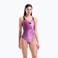 Ladies' one-piece swimsuit arena Peacock Swim Pro Back multi pink/black
