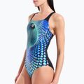 Ladies' one-piece swimsuit arena Peacock Swim Pro Back multi green/black 4