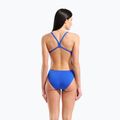 Ladies' one-piece swimsuit arena Earth Challange Back neon blue multi/neon blue/neon blue 3