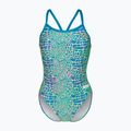 Ladies' one-piece swimsuit arena Snake Skin Challenge blue cosmo multi/blue cosmo