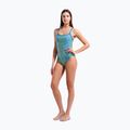 Ladies' one-piece swimsuit arena Snake Skin Challenge blue cosmo multi/blue cosmo 6