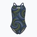 Children's one-piece swimsuit arena Fireflow Lightdrop Back navy/team navy yellow