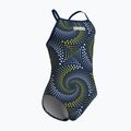 Children's one-piece swimsuit arena Fireflow Lightdrop Back navy/team navy yellow 4